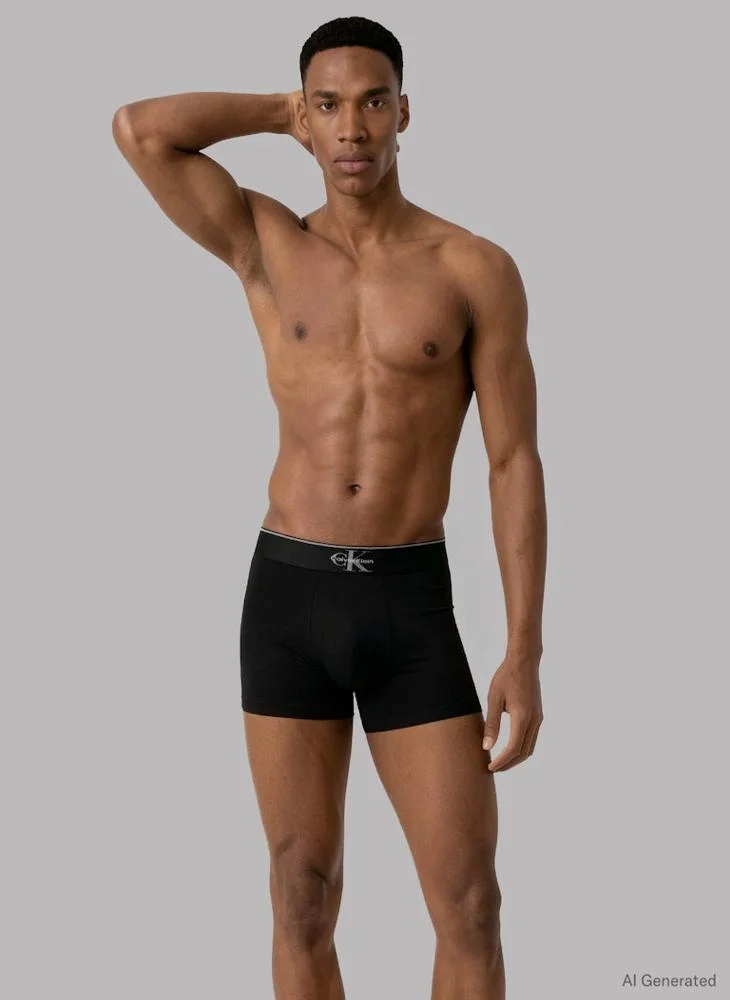 CALVIN KLEIN Graphic Monogram Cotton Stretch Trunks