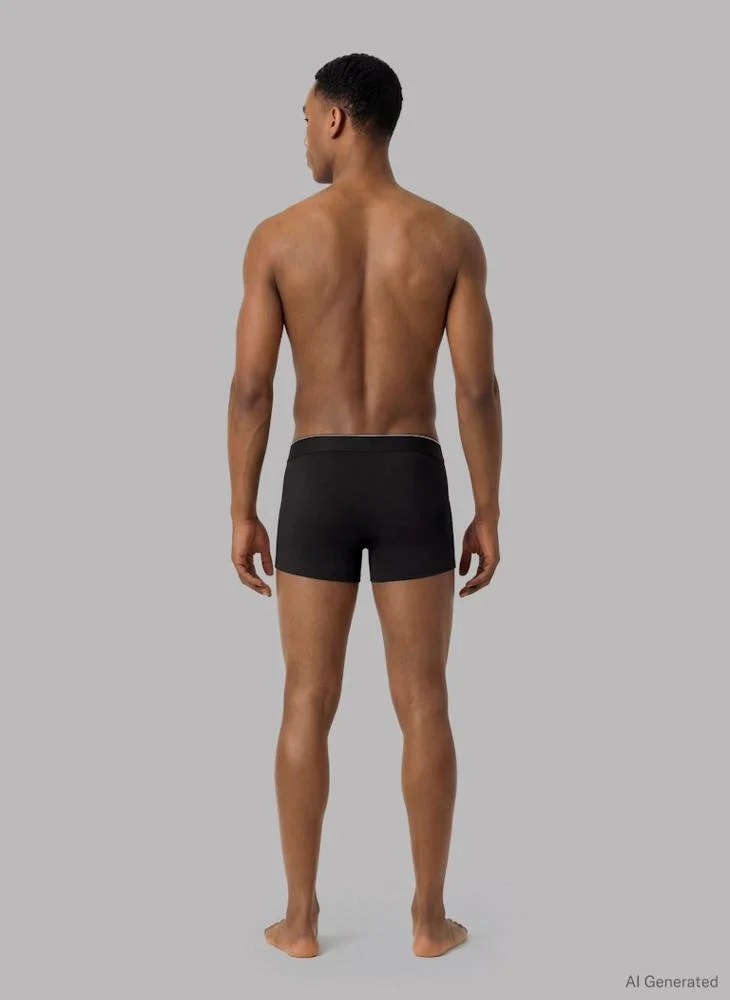 Calvin Klein  3 Pack Graphic Monogram Cotton Stretch Trunks for Men | Best Price UAE