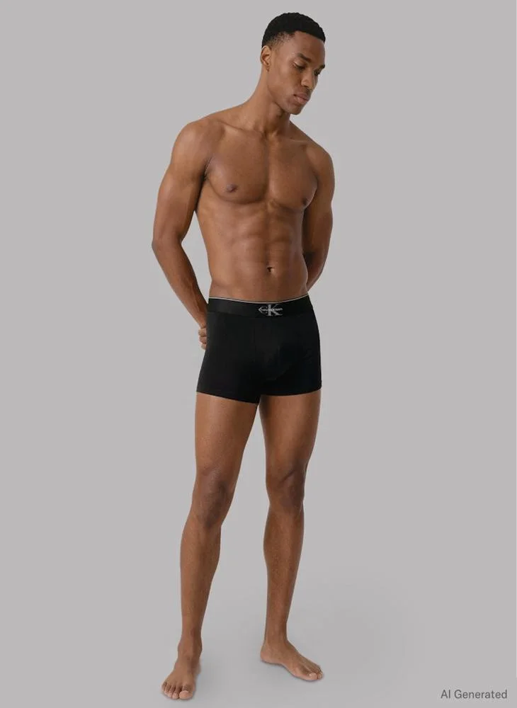 Calvin Klein  3 Pack Graphic Monogram Cotton Stretch Trunks for Men | Best Price UAE