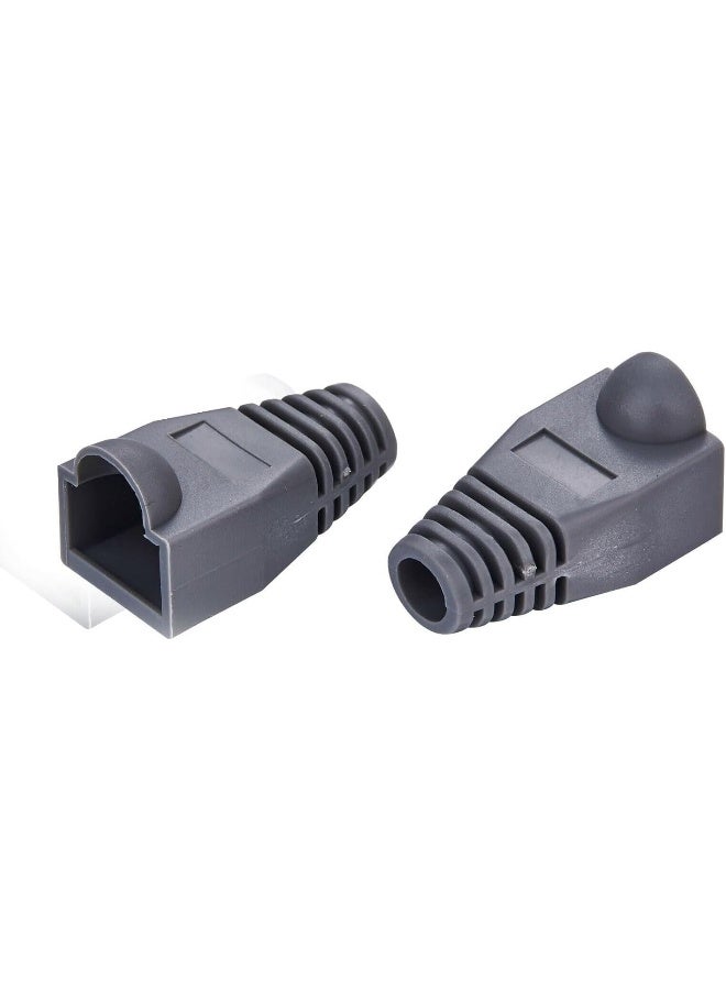 Poaker Ethernet RJ45 Cable Connector Boots – Silicone Strain Relief Covers for CAT5, CAT5E, CAT6, CAT6E Cables – Flexible Protective Boots for Networking & Data Application (25, GREY) - Image 3