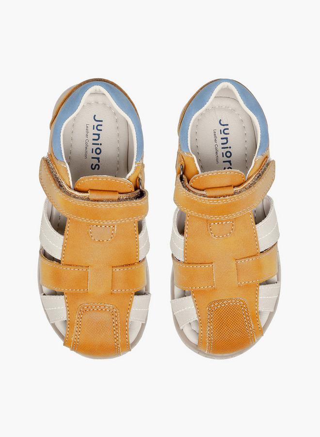 JUNIORS Solid Strap Sandals With Hook And Loop Closure - Image 1