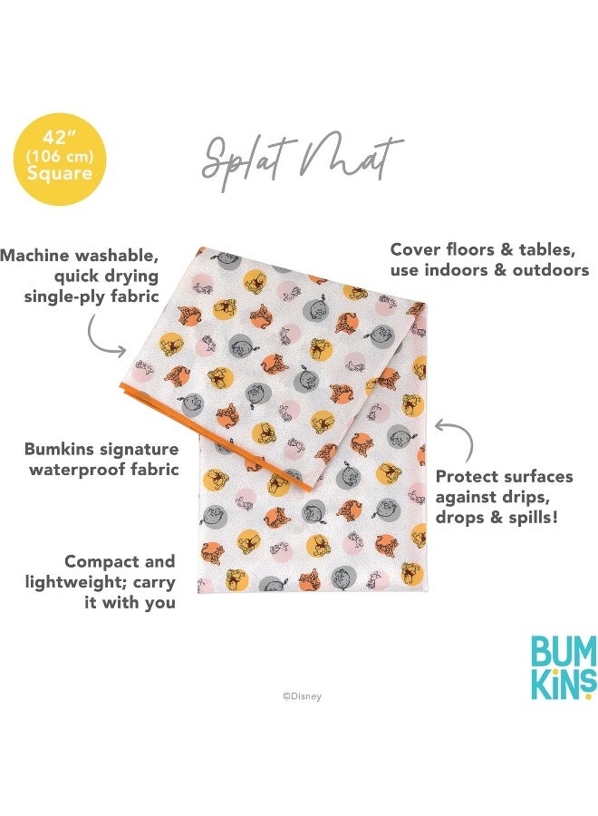 Bumkins Baby Splat Mat for Under High Chair, Disney Winnie The Pooh Waterproof Washable Cloth - Image 5