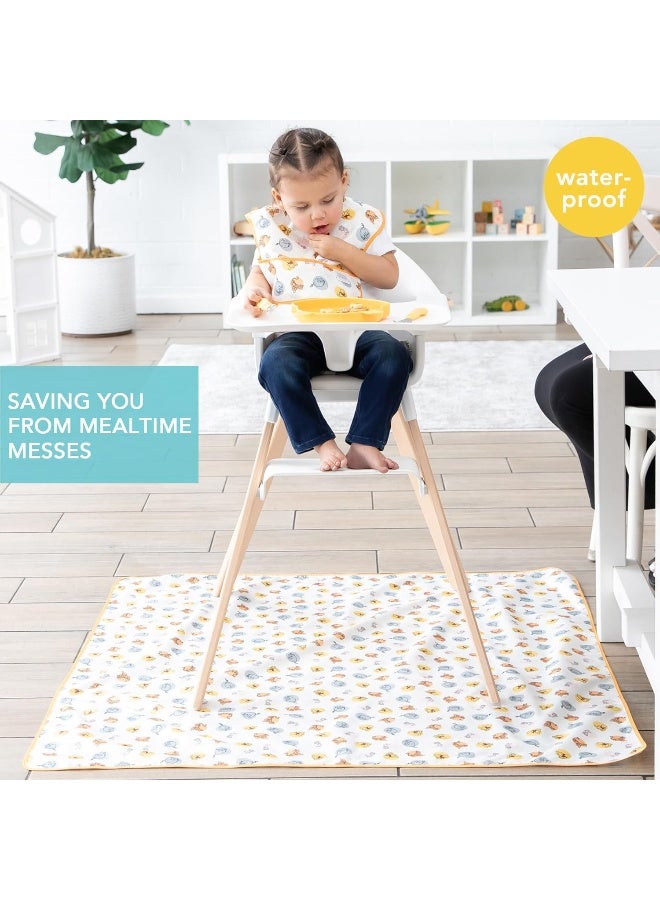 Bumkins Baby Splat Mat for Under High Chair, Disney Winnie The Pooh Waterproof Washable Cloth - Image 2