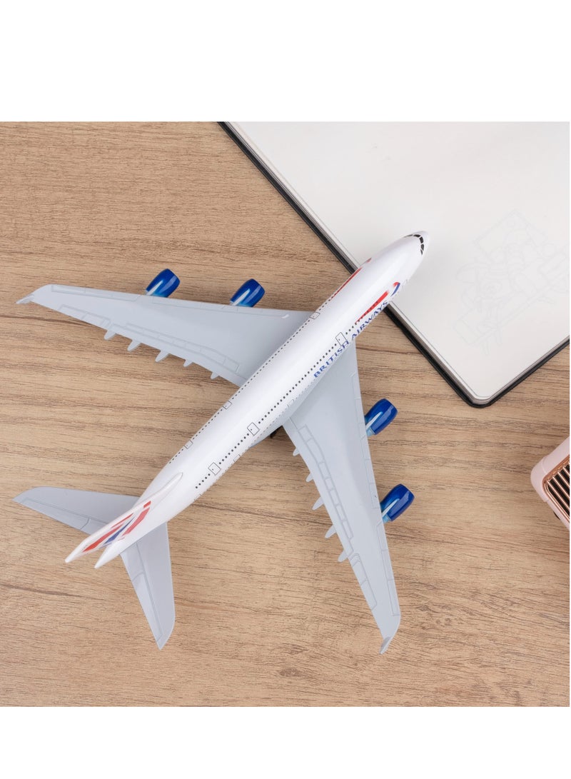 1:300 Scale Model Plane British A380 Model Airplane Diecast Airplanes for Gift and Collection