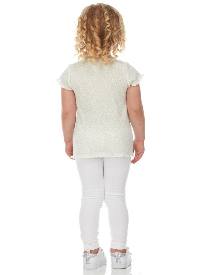 Cudlie 5-Pack Toddler/Baby Girl Short Sleeve Tops - Premium Quality Shirt Tops for Lightweight Comfort and Style. - Image 4