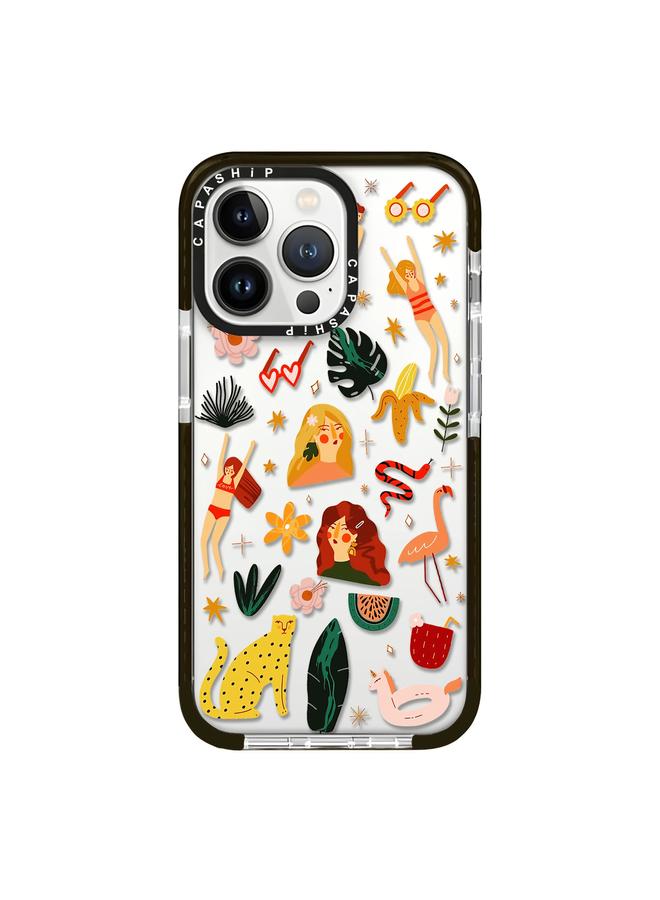 اس-توب جراب لهاتف iPhone 16 Pro Max بنمط توضيحي بسيط وغطاء كامل للهاتف - Image 1