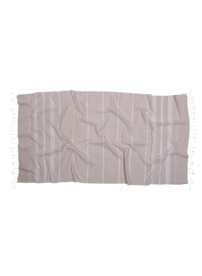 HABER Extra Large 100% Cotton Bath Towel, Size 94 X 178 cm, Quick Absorption and Faster Drying Towel - Ideal for Bath, Beach, Travel, Pool, Yoga (Pack of 1, XL Size, Beige) - Image 2
