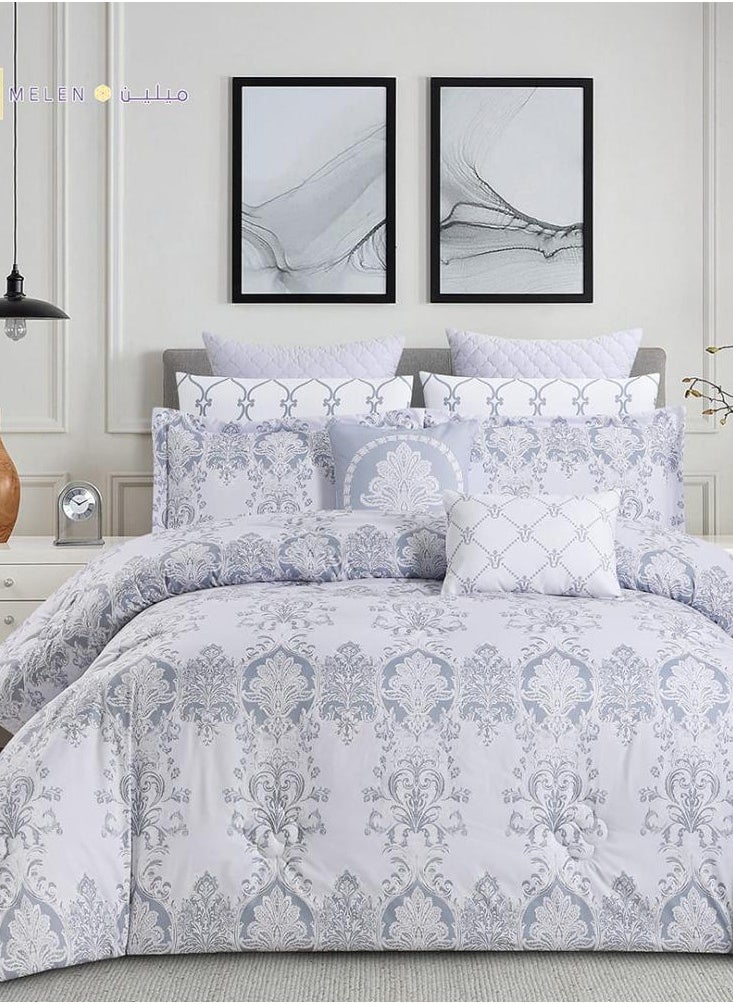 Double summer bedspread 10 pieces - Rivera -Grey - pzsku/Z4E96DB0B164C35852DA6Z/45/_/1740907536/f847abac-b7ea-46a5-bf0d-4991e332f891