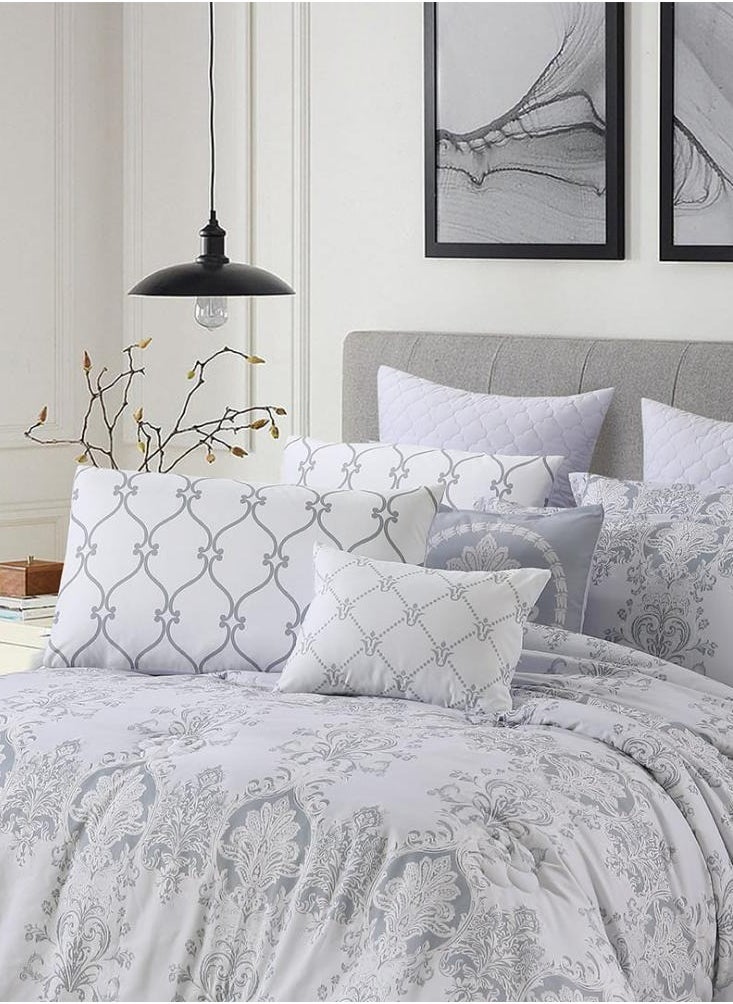 Double summer bedspread 10 pieces - Rivera -Grey - pzsku/Z4E96DB0B164C35852DA6Z/45/_/1740907546/acab9dde-df72-4d2d-a74d-b1dcf09b6b51