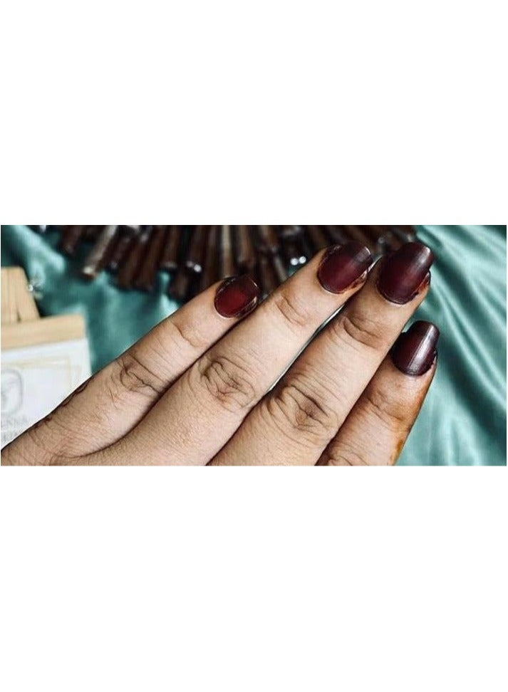 Amina Instant Nail Injection Henna Paste Mehendi Bottle | Vegan & Halal Nail Polish For Women | Without Chemicals | Long Lasting | Ready To Use Dark Maroon Colour Stain (Pack of 2 10ml) - Image 5