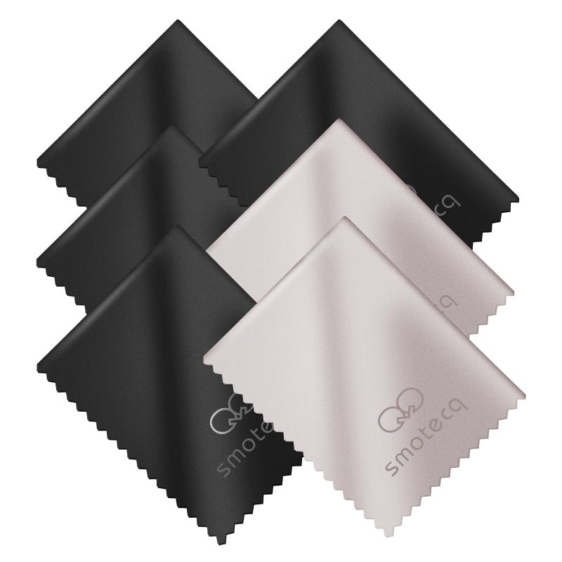 SmoTecQ SmoTecQ 6-Pack Premium Microfiber Eyeglass Cleaning Cloths, Safe Cleans Sunglasses, Goggles, Camera Lens and Screens Without Scratches  - Image 1