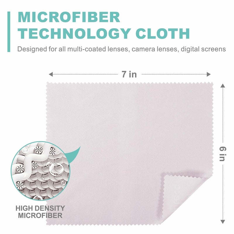 SmoTecQ SmoTecQ 6-Pack Premium Microfiber Eyeglass Cleaning Cloths, Safe Cleans Sunglasses, Goggles, Camera Lens and Screens Without Scratches  - Image 4
