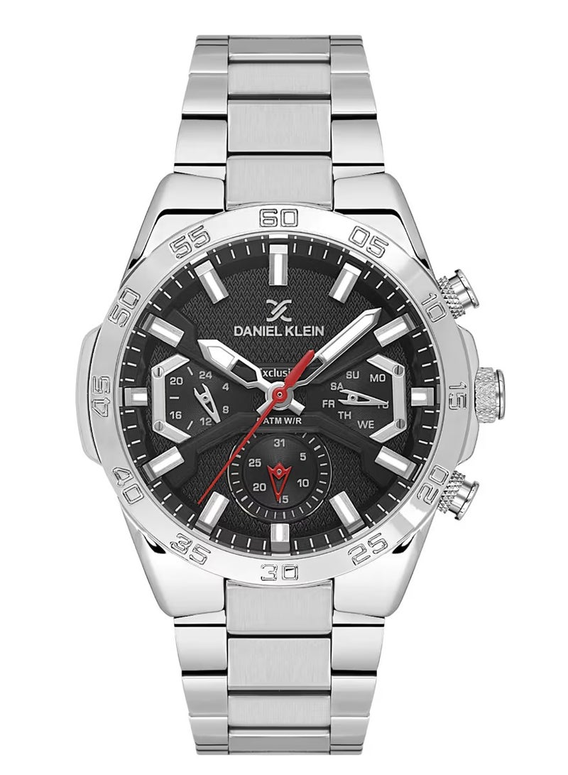 دانيل كلاين ساعة دانيال كلاين للرجال بسوار معدني ومينا سوداء كاجوال حصرية DK.1.13747-1 - Image 1