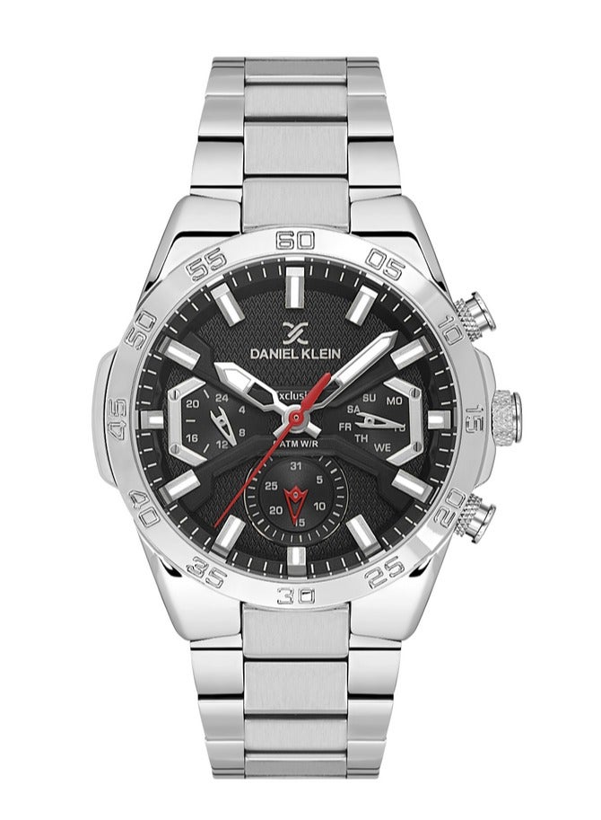 دانيل كلاين ساعة دانيال كلاين للرجال بسوار معدني ومينا سوداء كاجوال حصرية DK.1.13747-1 - Image 3