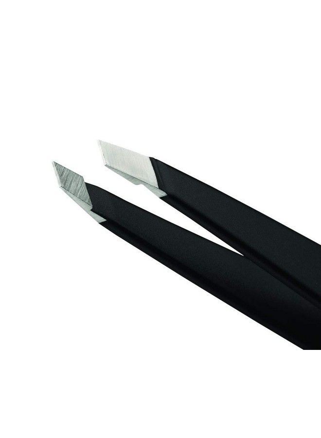 Tweezerman Stainless Steel Slant Tweezer Eyebrow Tweezers For Women And Men (Black) - Image 3