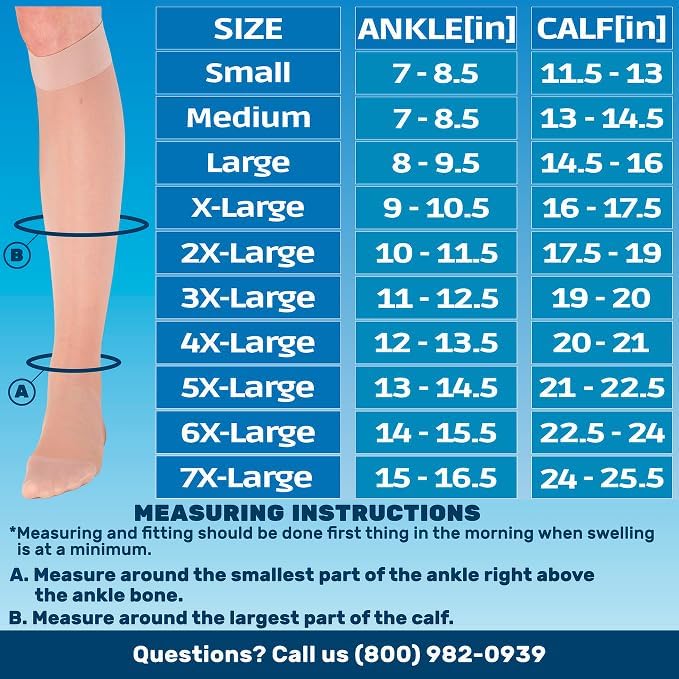 ABSOLUTE SUPPORT Sheer Compression Socks for Women 15-20 mmHg - Knee High Stockings - Image 2
