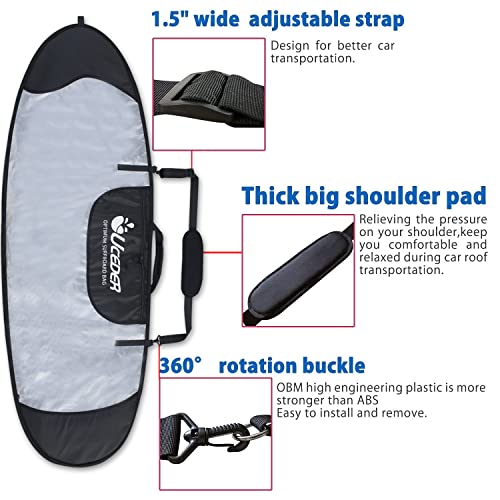UCEDER Surfboard Cover and Surfboard Travel Bag for Outdoor Travel,5'0",5'10",7'2",8'0",8'5",9'0",9'10" Surfboard Bag,Maximum Protection for Your Surfboard(8'5'') - Image 5