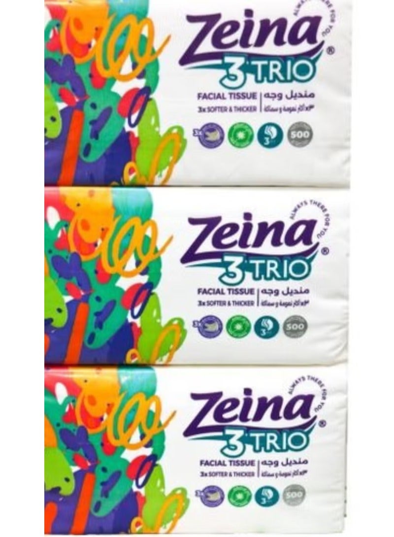Zeina 3-ply decorative napkins, 3*1 width - Image 3