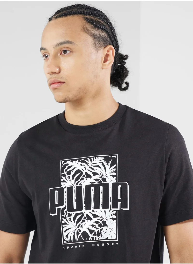 PUMA Essential Palm Resort Graphic T-Shirt