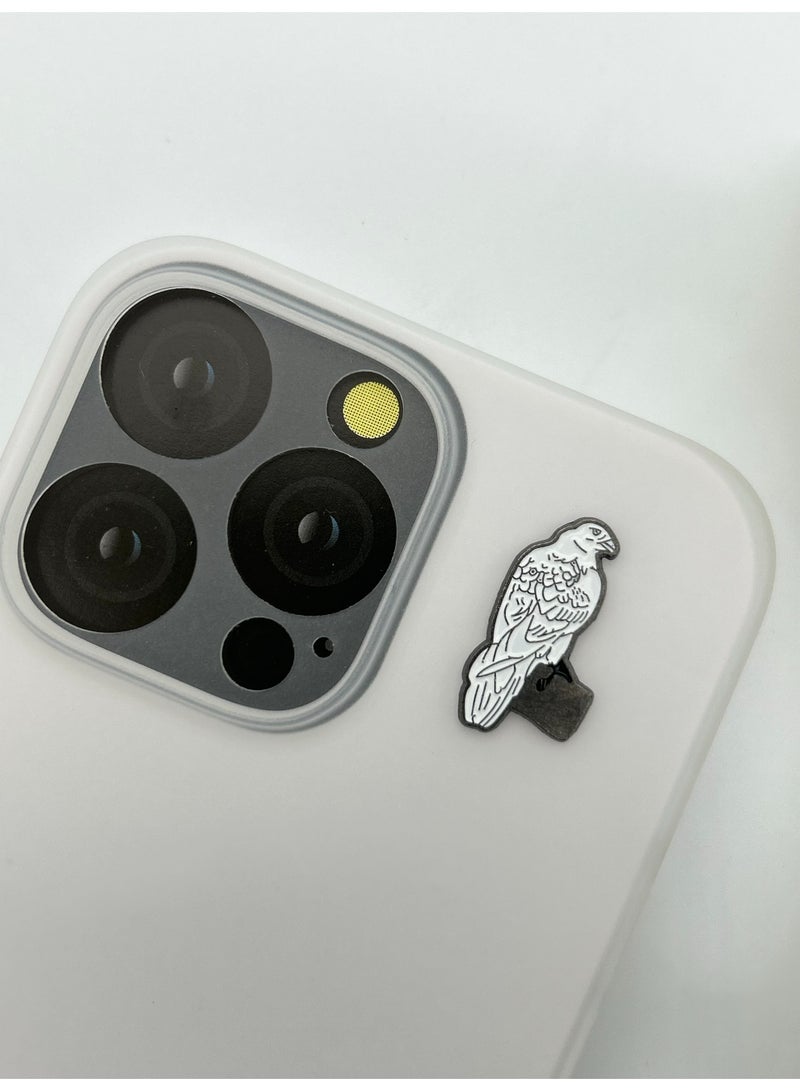 3 pieces of Metal stickers - Sheikh Zayed logo and Sheikh Zayed name logo and Falcon logo Stickers - Premium Quality Metal for Mobile, Laptop, Backpacks and more - Image 4