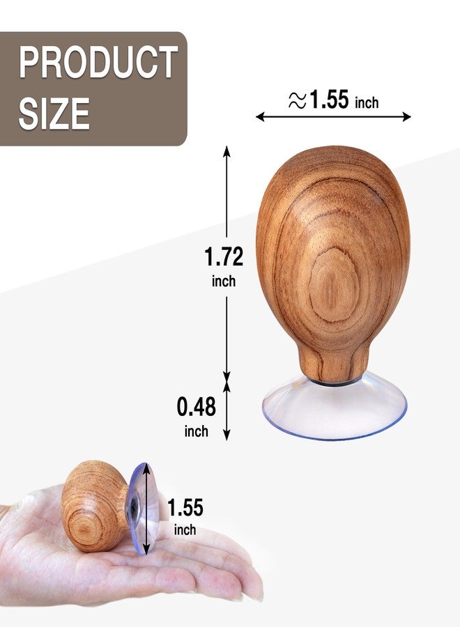 SAVINA Ruler Knob - Wooden Handle with Strong Suction Cup Grip - Comfortable Quilting Ruler Holder for Patchwork, Sewing, Cutting & Crafting Tools for Quilters (1) - Image 2