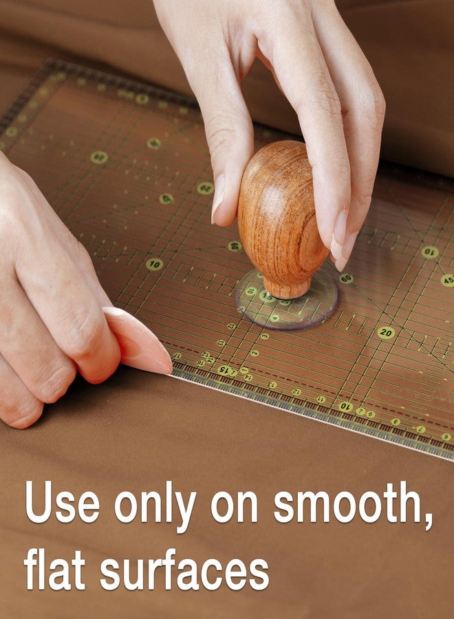 SAVINA Ruler Knob - Wooden Handle with Strong Suction Cup Grip - Comfortable Quilting Ruler Holder for Patchwork, Sewing, Cutting & Crafting Tools for Quilters (1) - Image 4