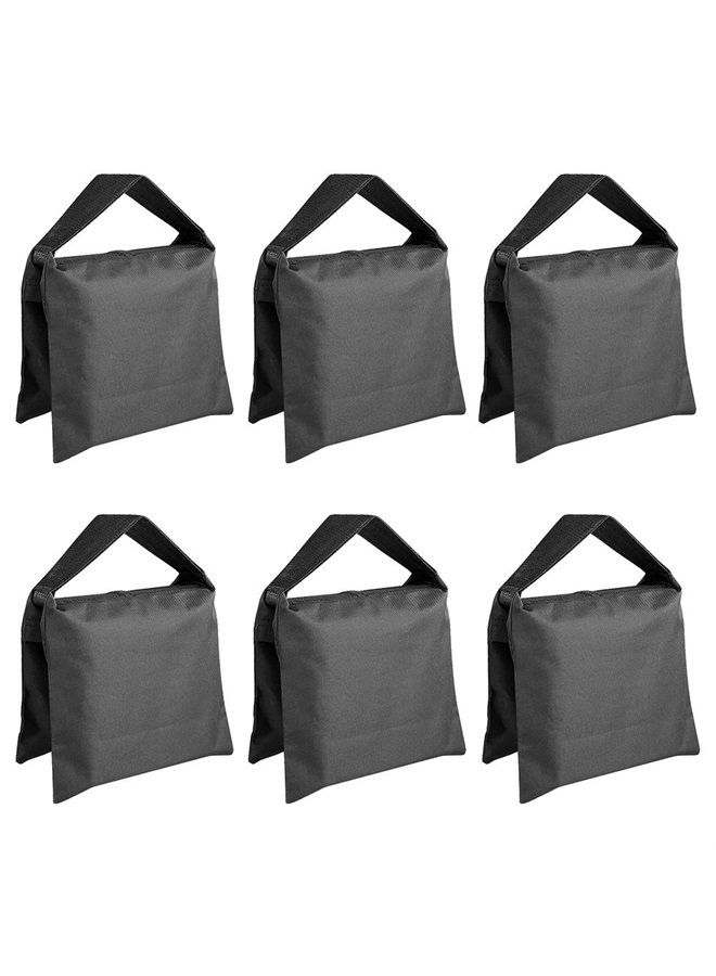 Neewer ® 6 Pack Black Sand Bag Photography Studio Video Stage Film Saddlebag for Light Stands Boom Arms Tripods - Image 1