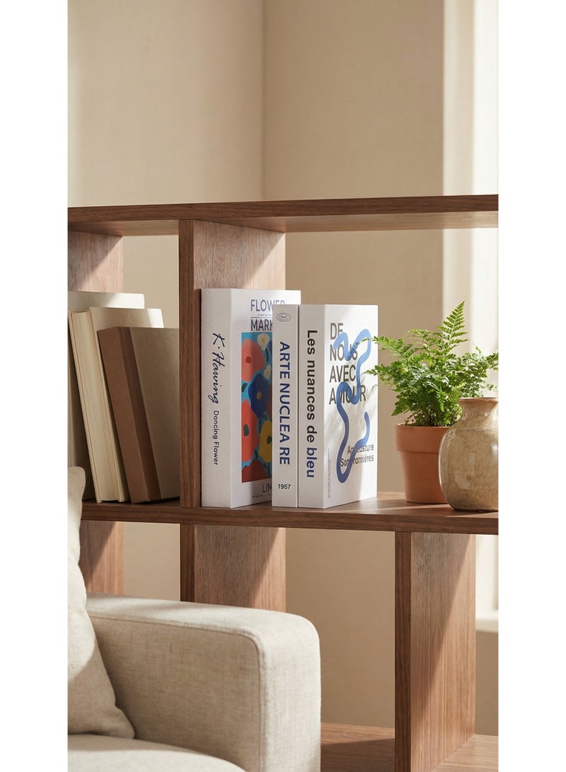 نيبمينينت ثلاثة كتب وهمية عصرية للديكور، بغلف فني لتحسين شكل مكتبة المنزل، مصنوعة من لوح رمادي سميك، مطبوعة بأعلى دقة، ومتصل ببساطة بجودة عالية - Image 2