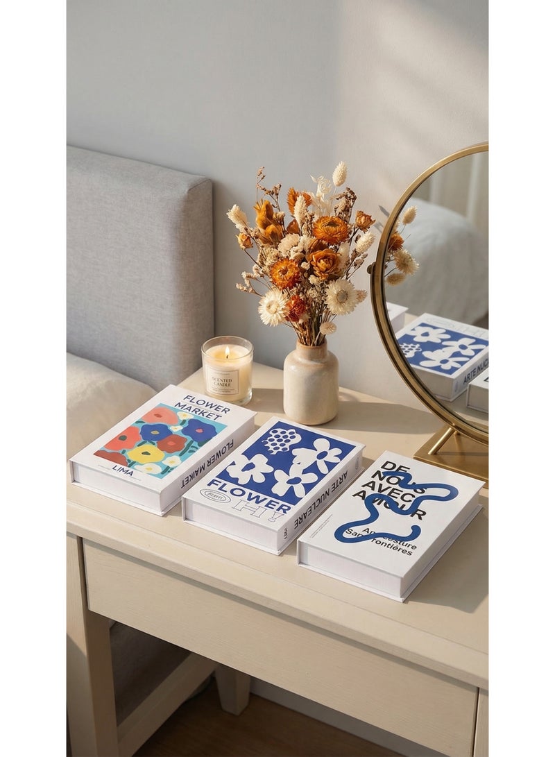 نيبمينينت ثلاثة كتب وهمية عصرية للديكور، بغلف فني لتحسين شكل مكتبة المنزل، مصنوعة من لوح رمادي سميك، مطبوعة بأعلى دقة، ومتصل ببساطة بجودة عالية - Image 3