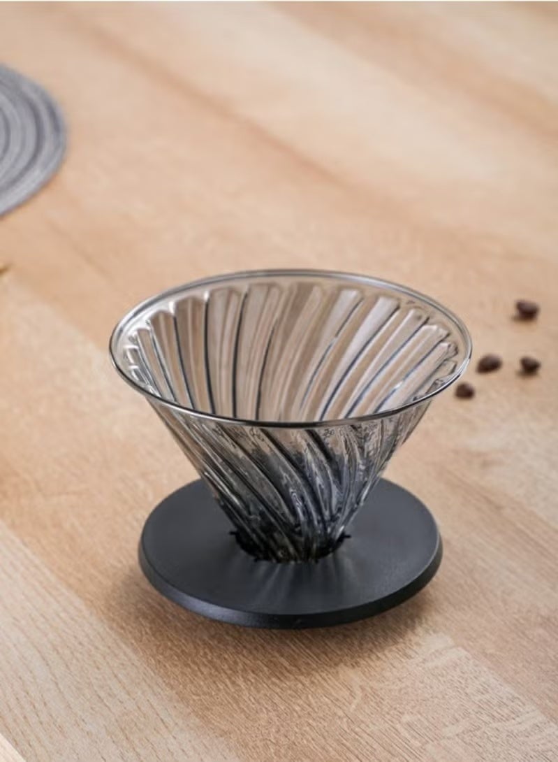 مجموعة ماكينة تحضير القهوة V60 Pour Over سعة 600 مل، طقم إبريق قهوة زجاجي، وعاء قهوة محمول مع فلتر تنقيط - Image 4
