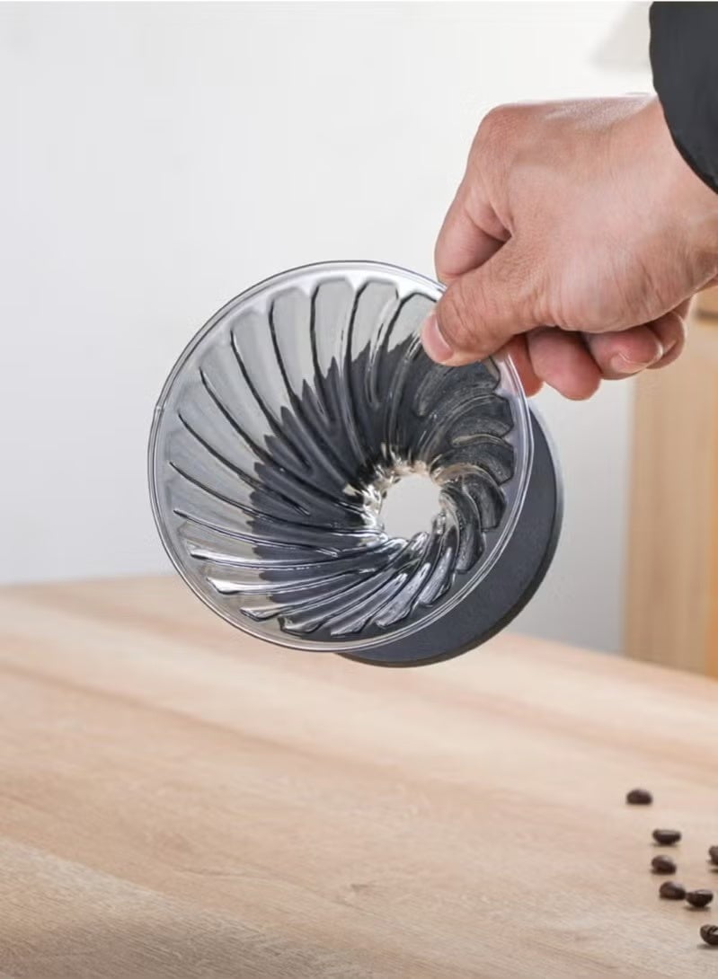 مجموعة ماكينة تحضير القهوة V60 Pour Over سعة 600 مل، طقم إبريق قهوة زجاجي، وعاء قهوة محمول مع فلتر تنقيط - Image 5