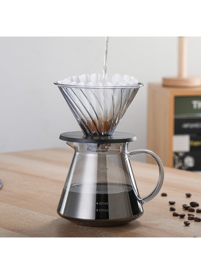 V60 Pour Over Coffee Maker Set 600ml Pour Over Glass Carafe Coffee Kit ,Portable Coffee Pot with Drip Filter, Heat Resistant Glass Range Coffee Server | Pour Over Coffee Tea Server | Pot Carafe Hand Drip Coffee Jug Decanter |Transparent | Kettle Coffee Maker Teapot|coffee hand drip - Image 5