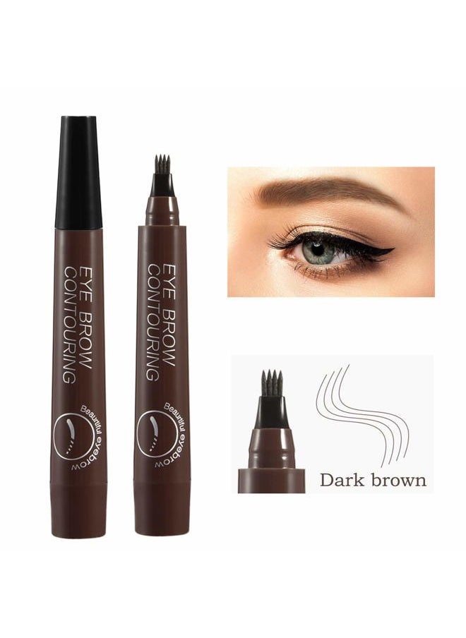 Apooliy Liquid Eyebrow Pen, Waterproof Microblading Eyebrow Pencil with a Micro-Fork Tip Applicator, Creates Natural Looking Brows Effortlessly  - Image 2