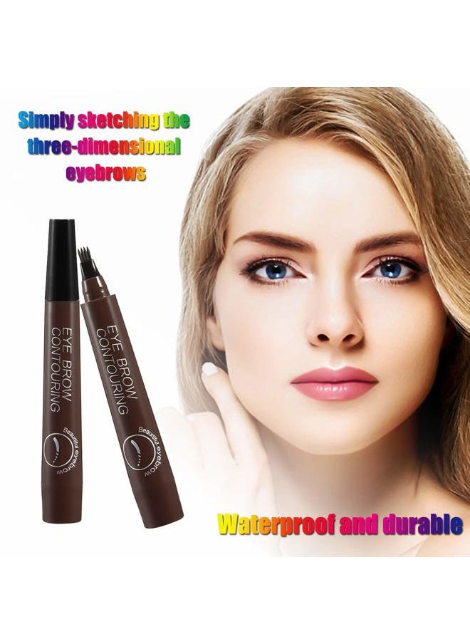 Apooliy Liquid Eyebrow Pen, Waterproof Microblading Eyebrow Pencil with a Micro-Fork Tip Applicator, Creates Natural Looking Brows Effortlessly  - Image 3