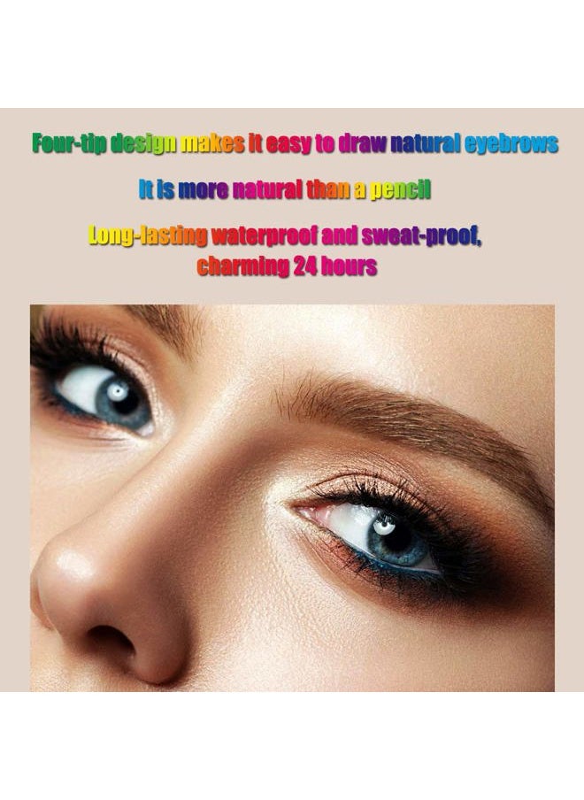 Apooliy Liquid Eyebrow Pen, Waterproof Microblading Eyebrow Pencil with a Micro-Fork Tip Applicator, Creates Natural Looking Brows Effortlessly  - Image 5
