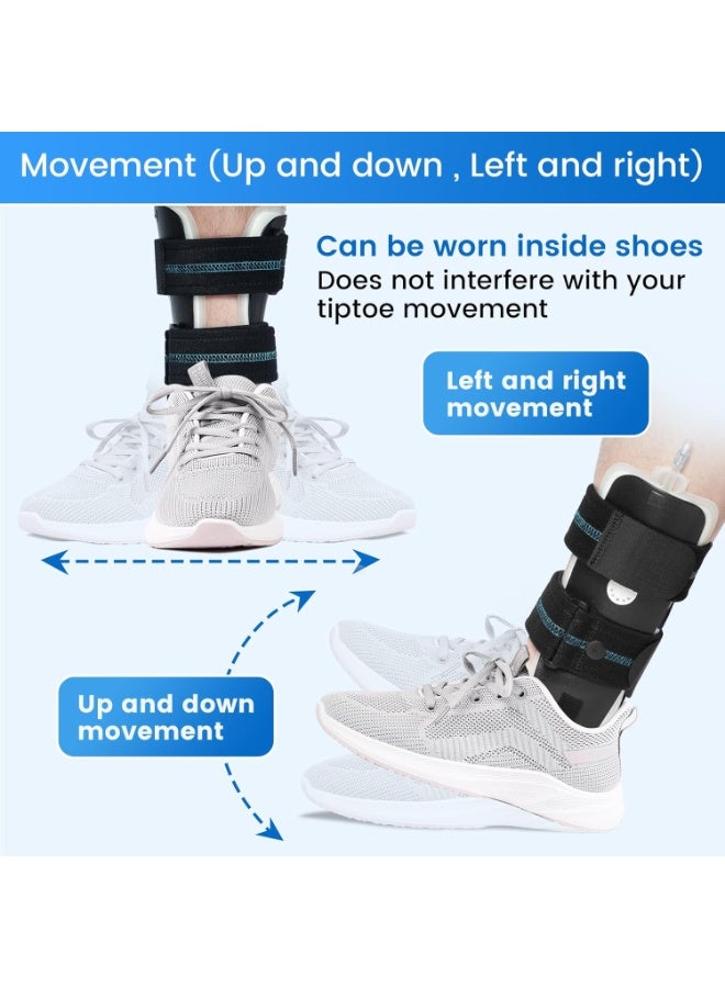 دعامة تثبيت الكاحل القابلة للنفخ - جبيرة تثبيت صلبة لالتواءات الدرجة الثانية والثالثة وإصابات الأربطة - مشد احترافي لحماية المفاصل للرجال والنساء (النسخة الهوائية) - Image 3