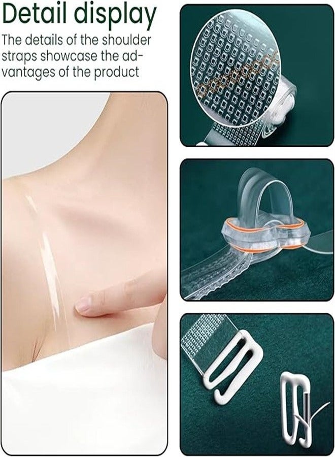 حزام الصدر الشفاف، 8 أزواج من حزام الصدر قابل للتعديل حزام الكتف الناعم الشفاف، حزام الصدر قابل للتعديل حزام الكتف سيدة شفافة حزام الكتف دون حزام الصدر - Image 5
