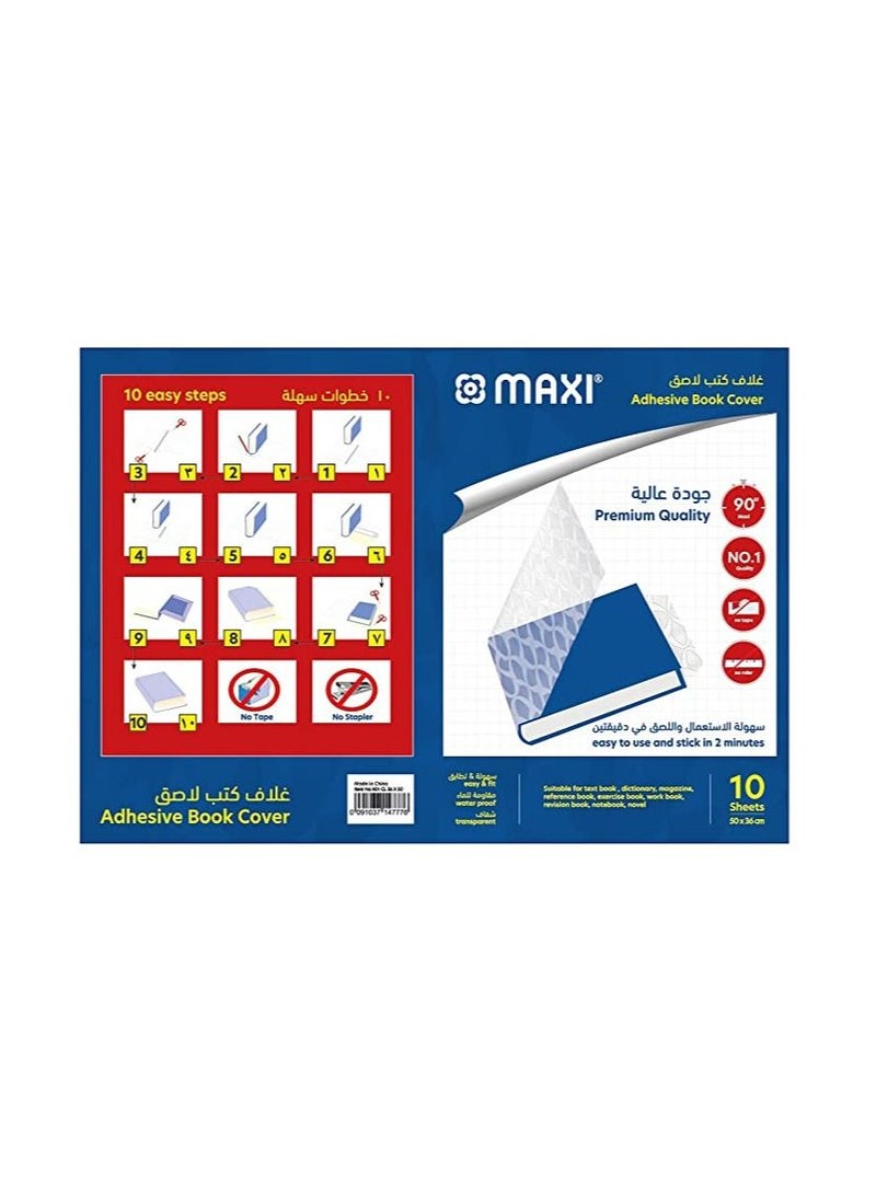 Maxi Maxi Clear Self Adhesive Sheet 36X50CM, 10 Sheets  - Image 2