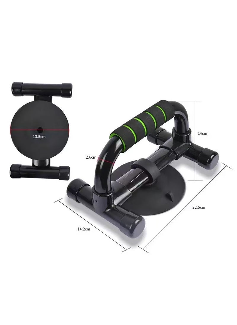 Generic Push Up Bars, Push Up Stands with Suction Cup, Push Up Board with Non-Slip Foam Grips, Sturdy Structure Push Up Bars for Men and Women, Push Up Handles for Floor Workout, Strength Training（Black Green）  - Image 4