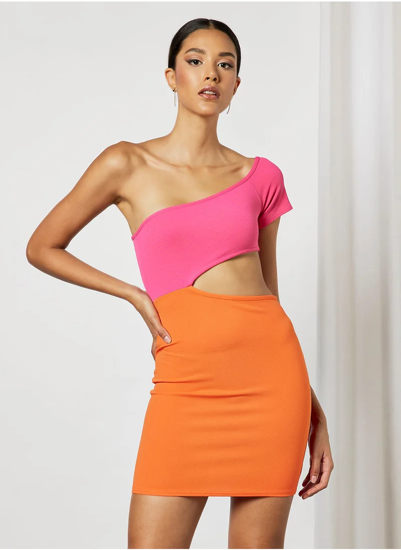 FEMME LUXE One-Shoulder Dress