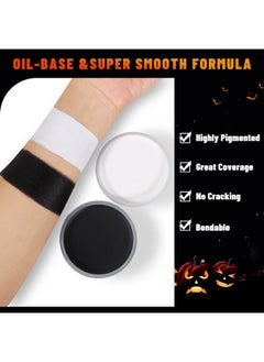 BOBISUKA Halloween Black and White Face Body Paint Oil Based Face Painting Kit for Adult Non Toxic Large Capacity Facepaint for Cosplay Clown Skeleton Vampire Special Effects Makeup - pzsku/Z4E97ADF8B97E789B3592Z/45/_/1736426401/ad367a4a-107f-4677-a6d8-5b63eb3719f3