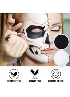 BOBISUKA Halloween Black and White Face Body Paint Oil Based Face Painting Kit for Adult Non Toxic Large Capacity Facepaint for Cosplay Clown Skeleton Vampire Special Effects Makeup - pzsku/Z4E97ADF8B97E789B3592Z/45/_/1736426414/8704ee56-e9f7-42d3-9976-44374e977056