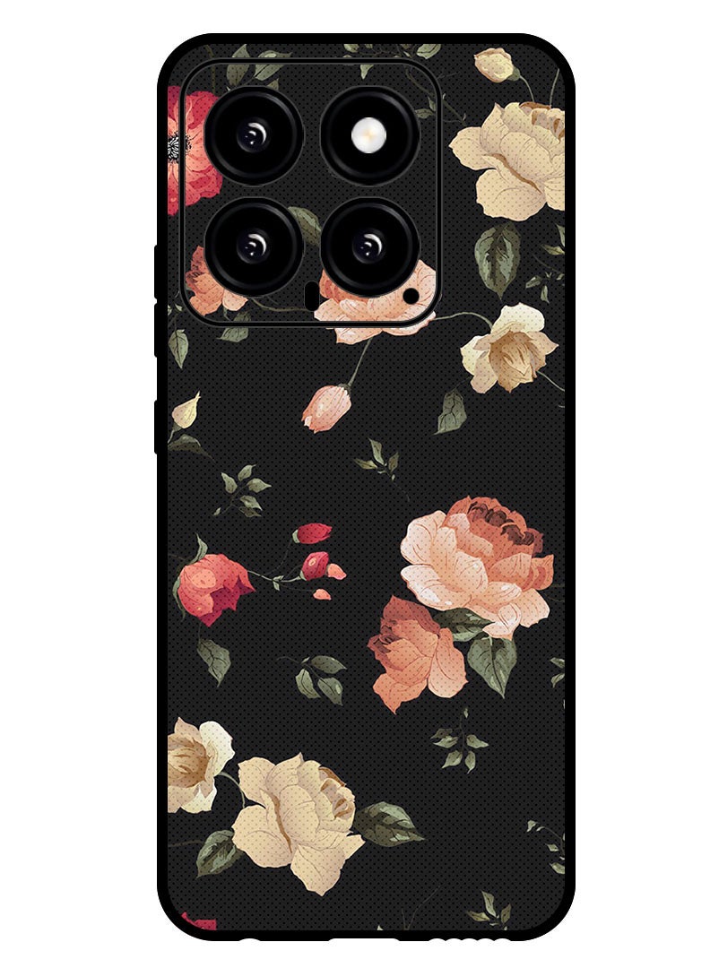Theodor Protective Case Anti Scratch Shock Proof Bumper Cover For Xiaomi 14 Colourful Lotus  - Image 1