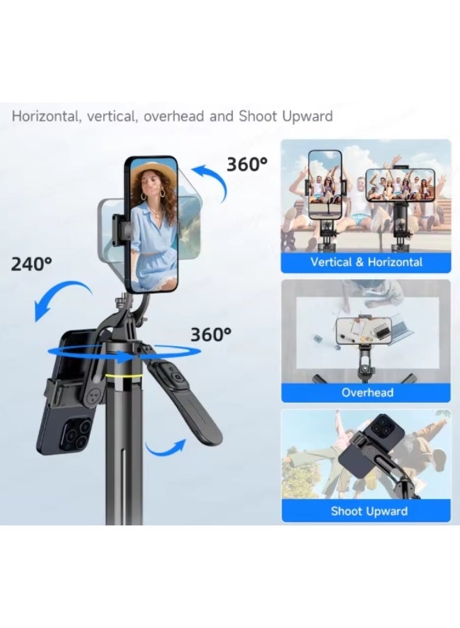 TT19 Bluetooth Selfie Stick Tripod with Auto Pop-Open Quadrapod, Detachable Remote & Phone Clip, Extendable Stainless Steel Stand for iPhone & Android - Image 3