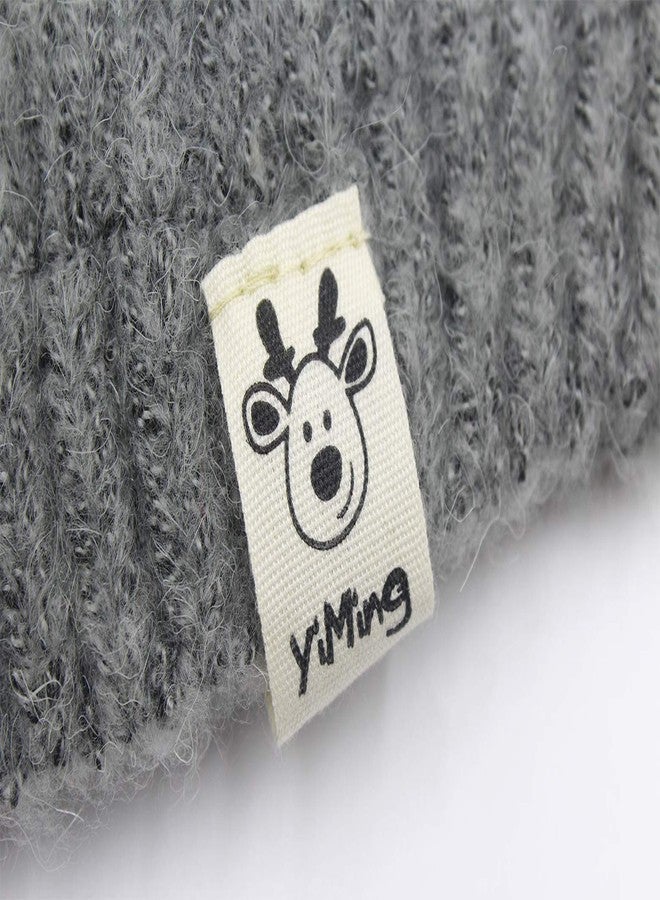 RARITYUS Baby Beanie Hat Cute Antlers Reindeer Winter Hats Warm Knit Cotton Lined Beanies for Toddler Girls Boys - Image 5