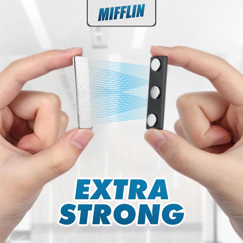 Mifflin-USA - Blank Name Tags with Magnetic Backing - 10 Pack, 1â€ x 3â€ - ID Badge Holders with 3 Strong Neodymium Magnets - Customizable & Reusable Badges with Round Corners - Image 4