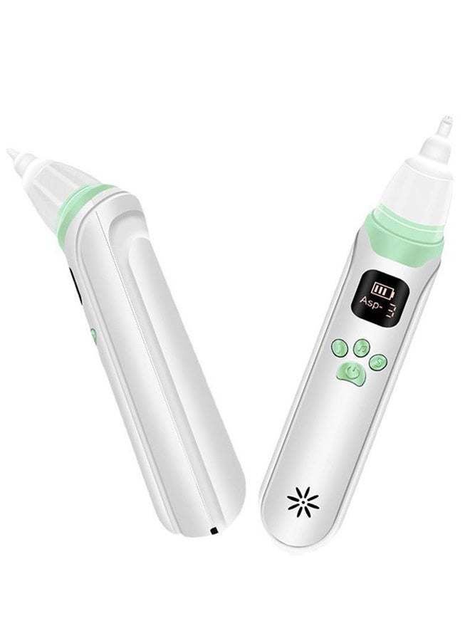 Baby Nasal Aspirator, Baby Nasal Aspirator Electric Nasal Cleaner, 3 Levels Of Suction, 3 Sizes Of Silicone Heads, With Music Soothing Function, Rechargeable - White, Newborn Baby Gift, Baby Shower Gift, Baby Essentials, Baby Healthcare, Nasal Congestion Relief, Baby Nose Cleaner - Image 2