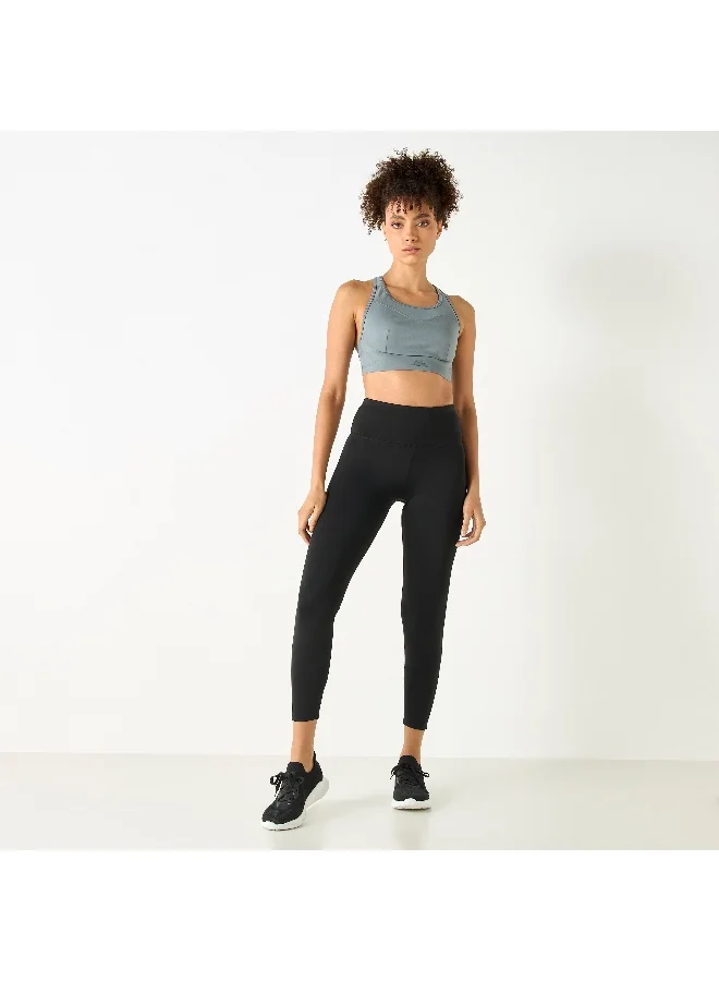 Kappa Kappa Panelled Sports Bra with Crossback Strap
