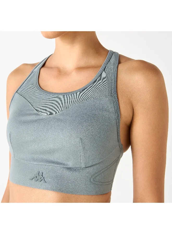 Kappa Kappa Panelled Sports Bra with Crossback Strap