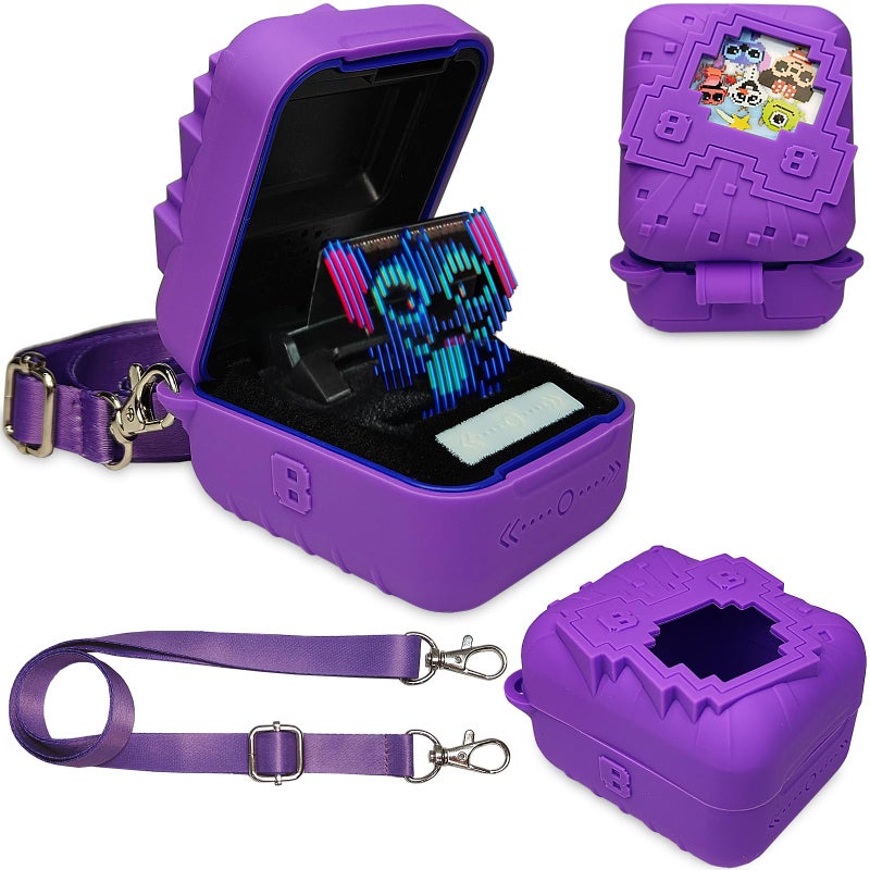 JCHPINE Silicone Cover Case for Bitzee Disney Interactive Digital Pet and Case Protective Skin Sleeve for Bitzee Disney Virtual Electronic Pets Purple - Image 2